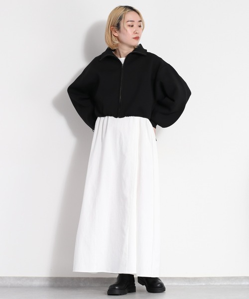 cepo(セポ)の「【セットアイテム】ジップニットカーディガン+ワンピース アンサンブル(ワンピース・レディース・ミント/オフホワイト/ブラック・M)」の19枚目の写真