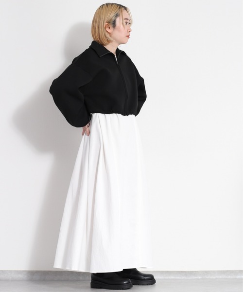 cepo(セポ)の「【セットアイテム】ジップニットカーディガン+ワンピース アンサンブル(ワンピース・レディース・ミント/オフホワイト/ブラック・M)」の20枚目の写真