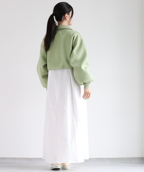 cepo(セポ)の「【セットアイテム】ジップニットカーディガン+ワンピース アンサンブル(ワンピース・レディース・ミント/オフホワイト/ブラック・M)」の6枚目の写真