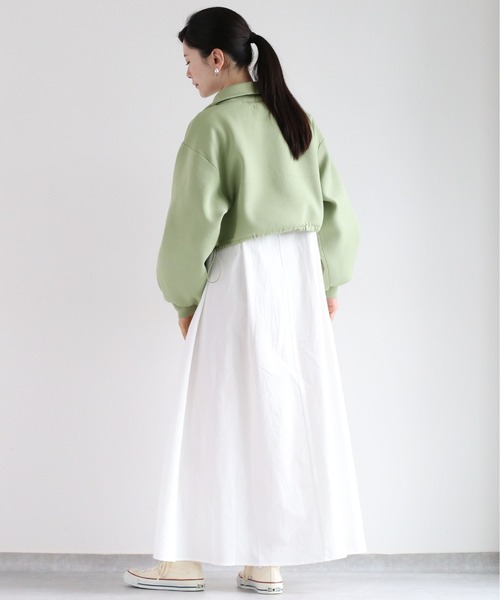 cepo(セポ)の「【セットアイテム】ジップニットカーディガン+ワンピース アンサンブル(ワンピース・レディース・ミント/オフホワイト/ブラック・M)」の7枚目の写真