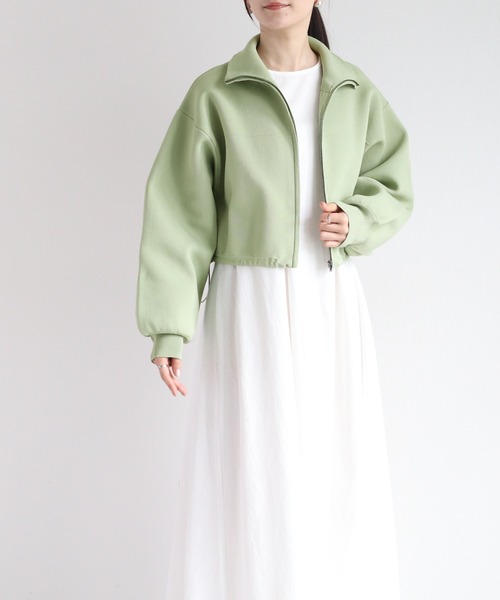 cepo(セポ)の「【セットアイテム】ジップニットカーディガン+ワンピース アンサンブル(ワンピース・レディース・ミント/オフホワイト/ブラック・M)」の8枚目の写真