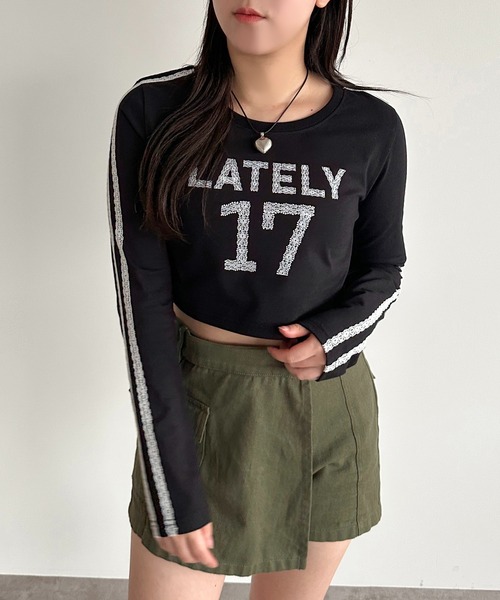 ZOZO限定 クロップド レース トリムTシャツ / アディダス