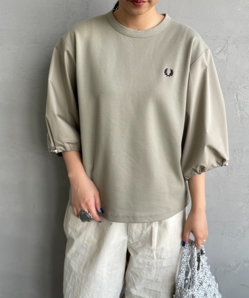 【新品】FRED PERRY　ワンポイントロゴ刺繍 袖切り替えデザインTシャツ FRED PERRY（フレッドペリー）の「[FRED PERRY/フレッドペリー] ワン