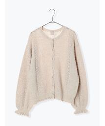TSUHARU by Samansa Mos2 | チリチリヤーンニットカーディガン(カーディガン/ボレロ)