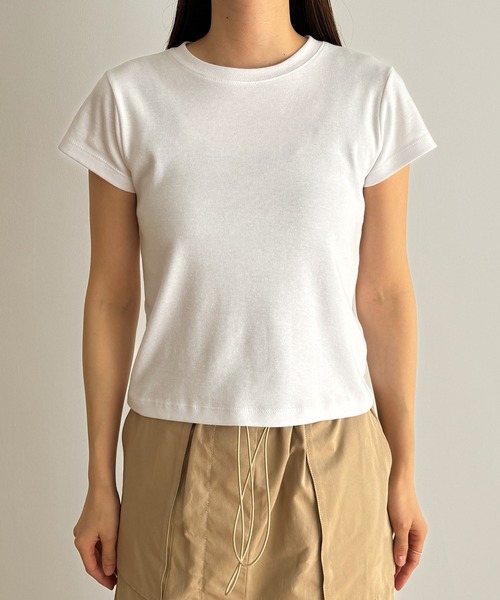 CANAL JEAN（キャナルジーン）の「El mar　コンパクト半袖Tシャツ（Tシャツ/カットソー・レディース・アイボリー/ブラック/ライム/ブルー・ONE SIZE）」の11枚目の写真