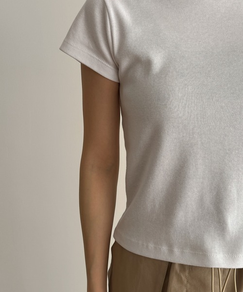 CANAL JEAN（キャナルジーン）の「El mar　コンパクト半袖Tシャツ（Tシャツ/カットソー・レディース・アイボリー/ブラック/ライム/ブルー・ONE SIZE）」の15枚目の写真