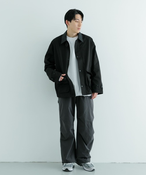 ITEMS URBANRESEARCH（アイテムズ アーバンリサーチ）の「ウォッシャブル ハンティングジャケット（カバーオール・メンズ・ブラック/オフホワイト・MEDIUM/LARGE）」の11枚目の写真