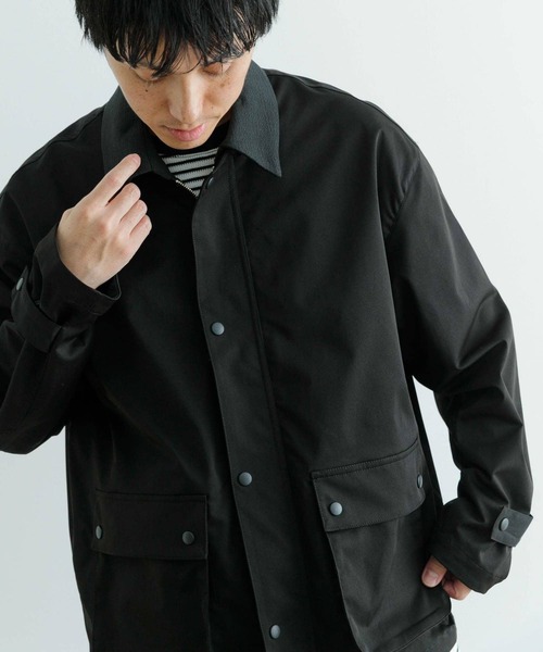 ITEMS URBANRESEARCH（アイテムズ アーバンリサーチ）の「ウォッシャブル ハンティングジャケット（カバーオール・メンズ・ブラック/オフホワイト・MEDIUM/LARGE）」の12枚目の写真