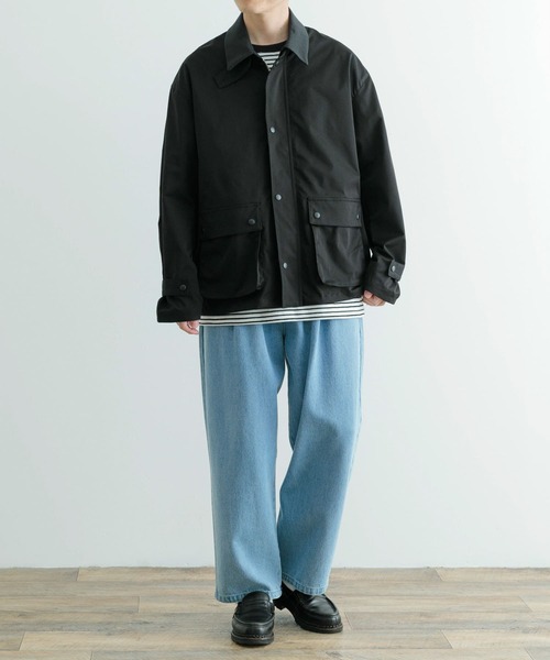 ITEMS URBANRESEARCH（アイテムズ アーバンリサーチ）の「ウォッシャブル ハンティングジャケット（カバーオール・メンズ・ブラック/オフホワイト・MEDIUM/LARGE）」の16枚目の写真