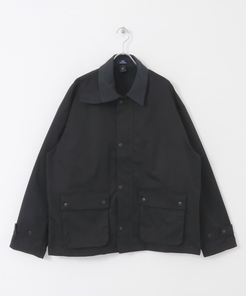 ITEMS URBANRESEARCH（アイテムズ アーバンリサーチ）の「ウォッシャブル ハンティングジャケット（カバーオール・メンズ・ブラック/オフホワイト・MEDIUM/LARGE）」の4枚目の写真