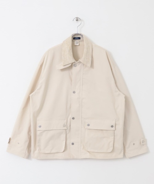 ITEMS URBANRESEARCH（アイテムズ アーバンリサーチ）の「ウォッシャブル ハンティングジャケット（カバーオール・メンズ・ブラック/オフホワイト・MEDIUM/LARGE）」の5枚目の写真