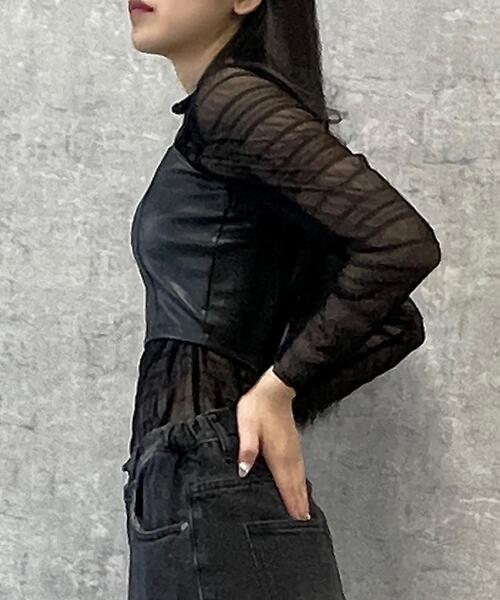 Figments（フィグメンツ）の「合皮ビスチェ（キャミソール・レディース・ブラック・FREE）」の21枚目の写真