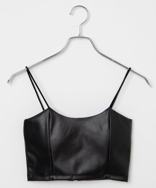 Figments（フィグメンツ）の「合皮ビスチェ（キャミソール・レディース・ブラック・FREE）」の15枚目の写真