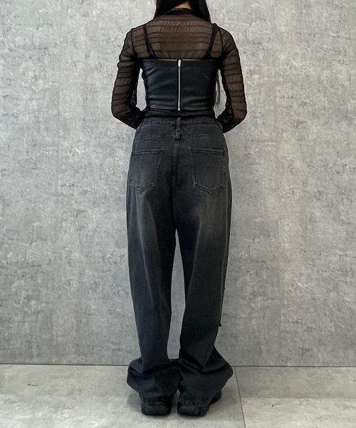 Figments（フィグメンツ）の「合皮ビスチェ（キャミソール・レディース・ブラック・FREE）」の6枚目の写真