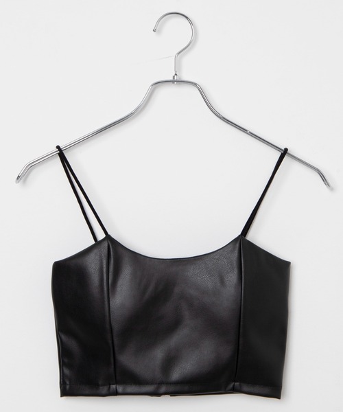 Figments（フィグメンツ）の「合皮ビスチェ（キャミソール・レディース・ブラック・FREE）」の11枚目の写真