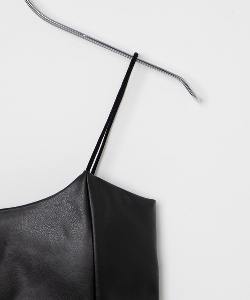 Figments（フィグメンツ）の「合皮ビスチェ（キャミソール・レディース・ブラック・FREE）」の12枚目の写真
