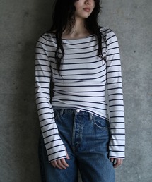 gina tricot(ジーナトリコ)の「Soft boatneck top(Tシャツ/カットソー)」