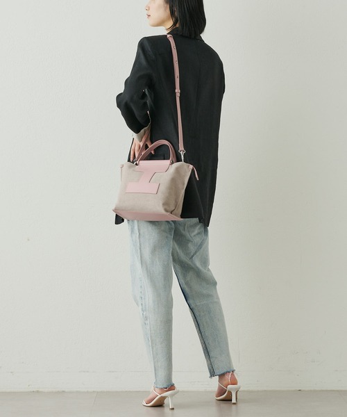 ✨ 美品✨ イアクッチ IACUCCI 2way ピンク ハンドバッグ 靴 ファッション 「IACUCCI」 トートバッグ FREE ピンク レディース