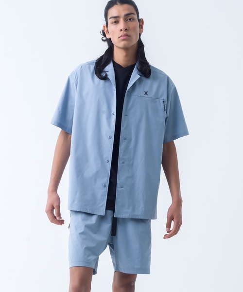 Hurley (ハーレー)の「【Hurley:ハーレー】M PHNTM WOVEN OVRSZD SHIRTS 水陸両用シャツ ファントム バックプリント(シャツ/ブラウス・メンズ・ブルー/ブラック・LARGE/MEDIUM/SMALL/X-LARGE)」の2枚目の写真