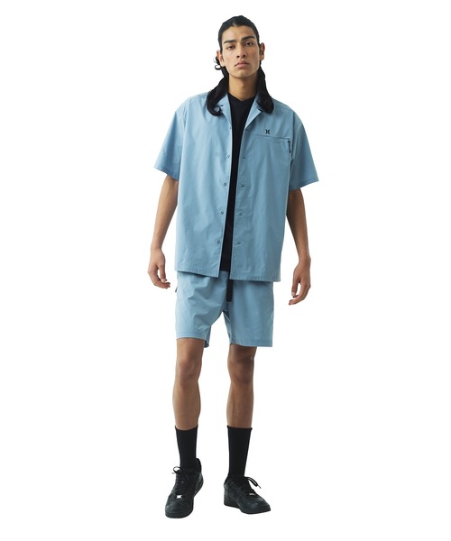 Hurley (ハーレー)の「【Hurley:ハーレー】M PHNTM WOVEN OVRSZD SHIRTS 水陸両用シャツ ファントム バックプリント(シャツ/ブラウス・メンズ・ブルー/ブラック・LARGE/MEDIUM/SMALL/X-LARGE)」の4枚目の写真