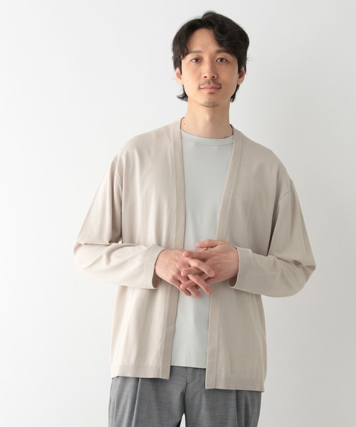GLOBAL WORK(グローバルワーク)の「洗えるサラサラサマーカーディガン/986828(カーディガン/ボレロ・メンズ・ネイビー×ホワイト/ライトグレー/グリーン/ブルー/ブラック・MEDIUM/LARGE/X-LARGE/SMALL)」の6枚目の写真