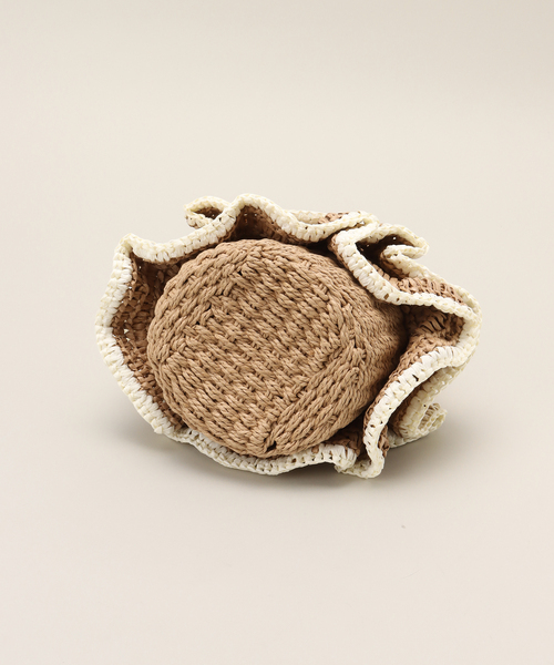 MIAN （ミアン）の「【MIAN/ミアン】ペーパーフリル2wayカゴBAG（ショルダーバッグ・レディース・アイボリー/ブラック・FREE）」の10枚目の写真