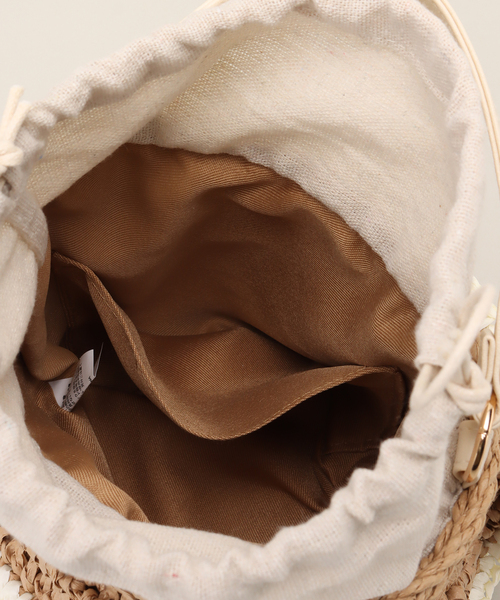 MIAN （ミアン）の「【MIAN/ミアン】ペーパーフリル2wayカゴBAG（ショルダーバッグ・レディース・アイボリー/ブラック・FREE）」の12枚目の写真