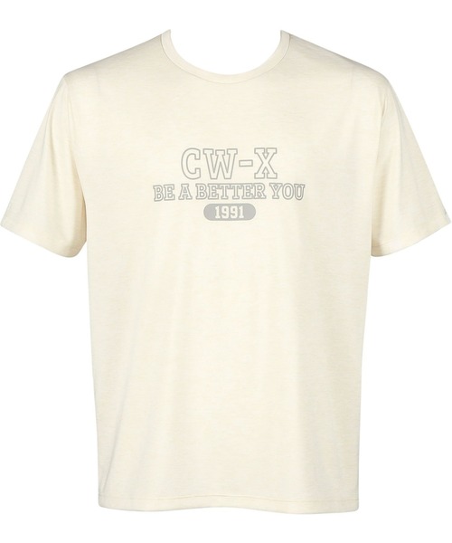 CW-X(シーダブリューエックス)の「トップス カジュアルTシャツ 3分袖(Tシャツ/カットソー・レディース・グリーン系その他/レッド/ダークグリーン/アイボリー/スモークピンク/グレイッシュブルー・M/L/S)」の2枚目の写真