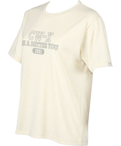 CW-X(シーダブリューエックス)の「トップス カジュアルTシャツ 3分袖(Tシャツ/カットソー・レディース・グリーン系その他/レッド/ダークグリーン/アイボリー/スモークピンク/グレイッシュブルー・M/L/S)」の12枚目の写真