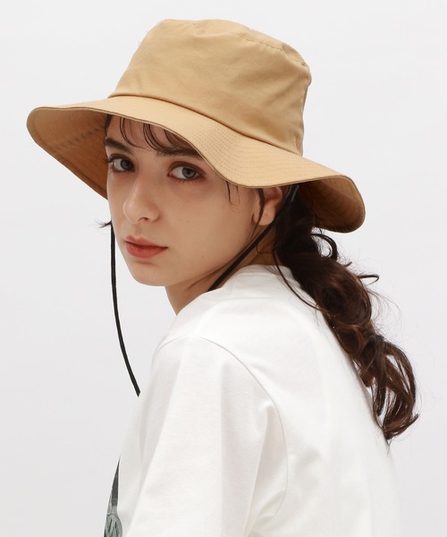 LAKOLE(ラコレ)の「コード付きサファリハット / 110605(ハット・レディース・カーキ/ベージュ/ブラック・FREE)」の3枚目の写真