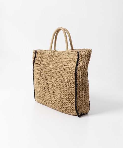 URBAN RESEARCH DOORS（アーバンリサーチドアーズ）の「ペーパートートバッグ（トートバッグ・レディース・ブラック/ベージュ・ONE）」の8枚目の写真