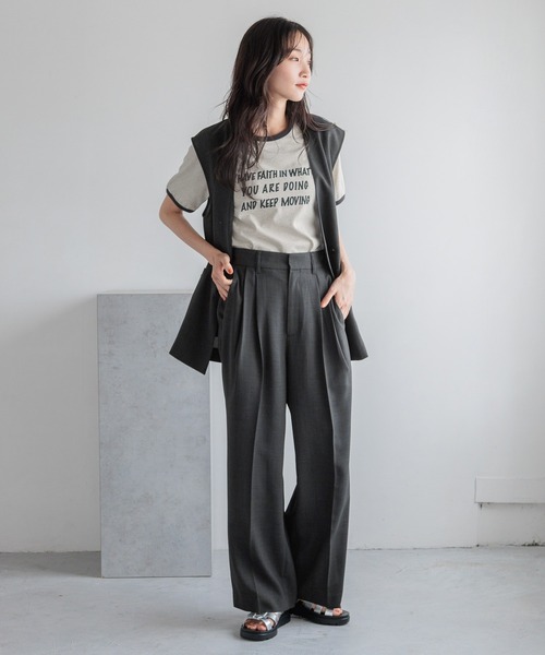 LOWRYS FARM（ローリーズファーム）の「アソートリンガーＴＳＳ　110314（Tシャツ/カットソー・レディース・アイボリー/その他/グレー/ホワイト/グレー系その他/ブラック・FREE）」の16枚目の写真