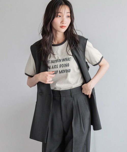 LOWRYS FARM（ローリーズファーム）の「アソートリンガーＴＳＳ　110314（Tシャツ/カットソー・レディース・アイボリー/その他/グレー/ホワイト/グレー系その他/ブラック・FREE）」の17枚目の写真