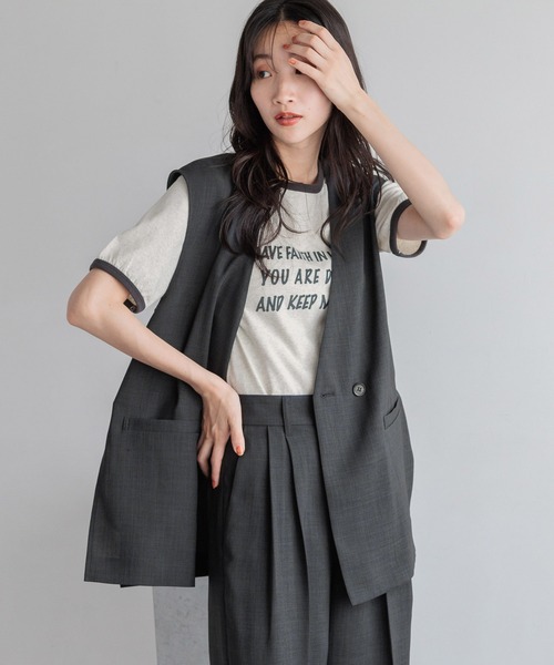 LOWRYS FARM（ローリーズファーム）の「アソートリンガーＴＳＳ　110314（Tシャツ/カットソー・レディース・アイボリー/その他/グレー/ホワイト/グレー系その他/ブラック・FREE）」の18枚目の写真