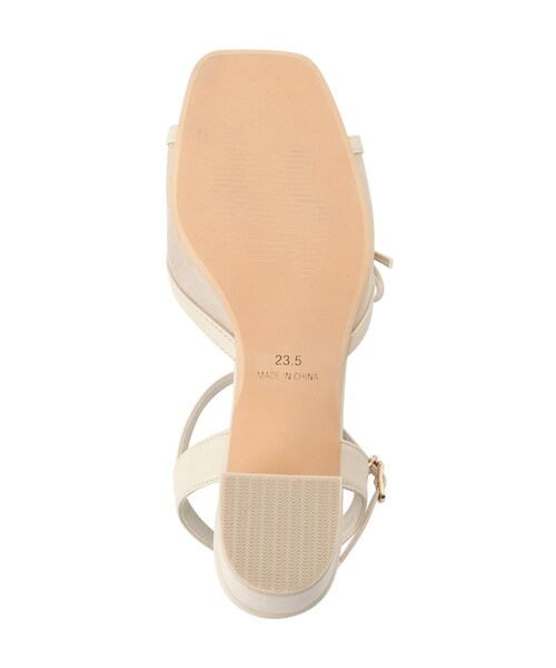 couture brooch（クチュールブローチ）の「◆シアーリボンサンダル（サンダル・レディース・ブラック/アイボリー・45/30/35）」の9枚目の写真