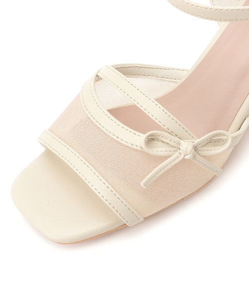 couture brooch（クチュールブローチ）の「◆シアーリボンサンダル（サンダル・レディース・ブラック/アイボリー・45/30/35）」の10枚目の写真