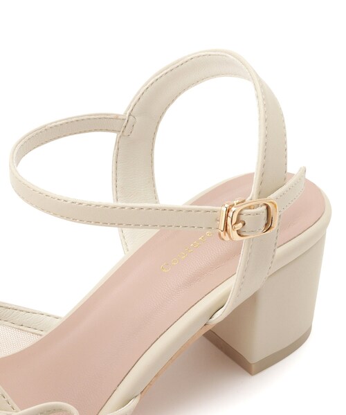 couture brooch（クチュールブローチ）の「◆シアーリボンサンダル（サンダル・レディース・ブラック/アイボリー・45/30/35）」の11枚目の写真