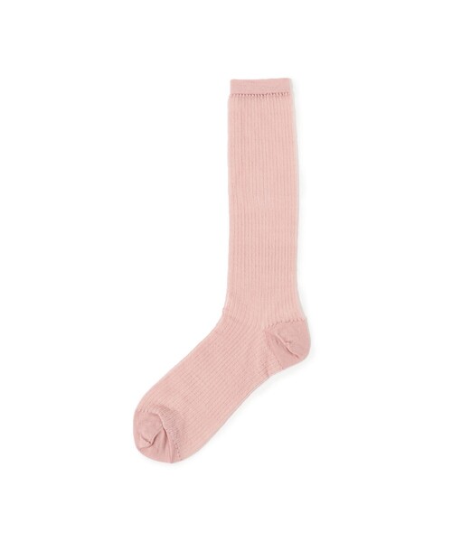 Demi-Luxe BEAMS（デミルクス ビームス）の「針抜きリブ ハイソックス（ソックス/靴下・レディース・ブラック/オフホワイト/ピンク・ONE SIZE）」の6枚目の写真