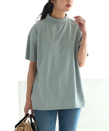 【素早く乾いてさらっと快適!UVカット(UPF50+)&速乾&接触冷感】DRYタッチモックネックTシャツ