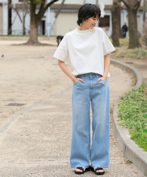 itto...(イット)の「【素早く乾いてさらっと快適!UVカット(UPF50+)&速乾&接触冷感】DRYタッチモックネックTシャツ(Tシャツ/カットソー・レディース・ミント/オフホワイト/チャコール/ブラック/サンドベージュ・M/L)」の7枚目の写真