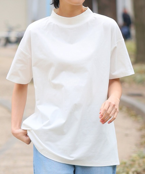 itto...(イット)の「【素早く乾いてさらっと快適!UVカット(UPF50+)&速乾&接触冷感】DRYタッチモックネックTシャツ(Tシャツ/カットソー・レディース・ミント/オフホワイト/チャコール/ブラック/サンドベージュ・M/L)」の8枚目の写真