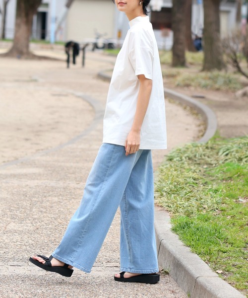 itto...(イット)の「【素早く乾いてさらっと快適!UVカット(UPF50+)&速乾&接触冷感】DRYタッチモックネックTシャツ(Tシャツ/カットソー・レディース・ミント/オフホワイト/チャコール/ブラック/サンドベージュ・M/L)」の9枚目の写真