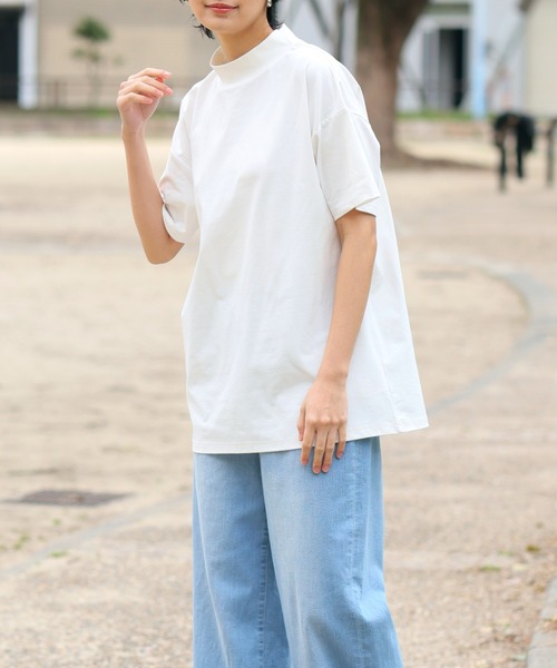 itto...(イット)の「【素早く乾いてさらっと快適!UVカット(UPF50+)&速乾&接触冷感】DRYタッチモックネックTシャツ(Tシャツ/カットソー・レディース・ミント/オフホワイト/チャコール/ブラック/サンドベージュ・M/L)」の10枚目の写真