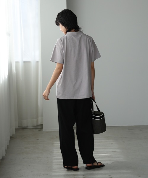 itto...(イット)の「【素早く乾いてさらっと快適!UVカット(UPF50+)&速乾&接触冷感】DRYタッチモックネックTシャツ(Tシャツ/カットソー・レディース・ミント/オフホワイト/チャコール/ブラック/サンドベージュ・M/L)」の17枚目の写真