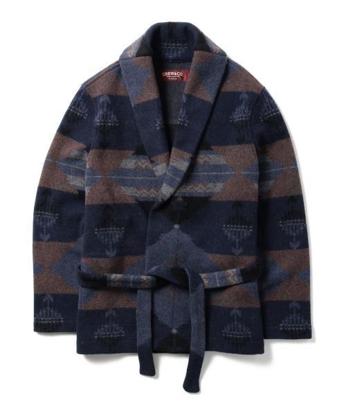 BRILLA per il gusto（ブリッラペルイルグースト）の「DREW&CO. / ネイティブ ベルテッドニット（ニット/セーター・メンズ・インディゴブルー/グレー・X-SMALL/SMALL/LARGE/MEDIUM）」の8枚目の写真