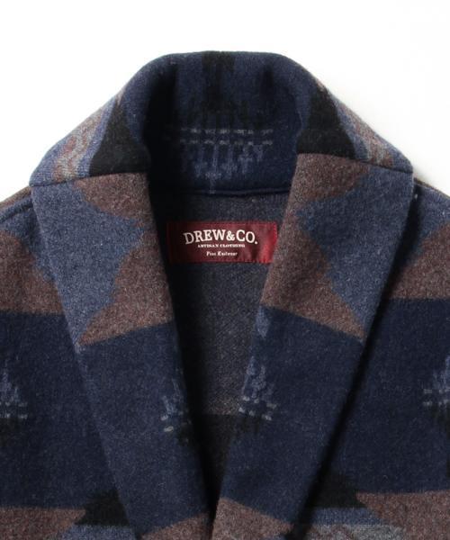 BRILLA per il gusto（ブリッラペルイルグースト）の「DREW&CO. / ネイティブ ベルテッドニット（ニット/セーター・メンズ・インディゴブルー/グレー・X-SMALL/SMALL/LARGE/MEDIUM）」の9枚目の写真