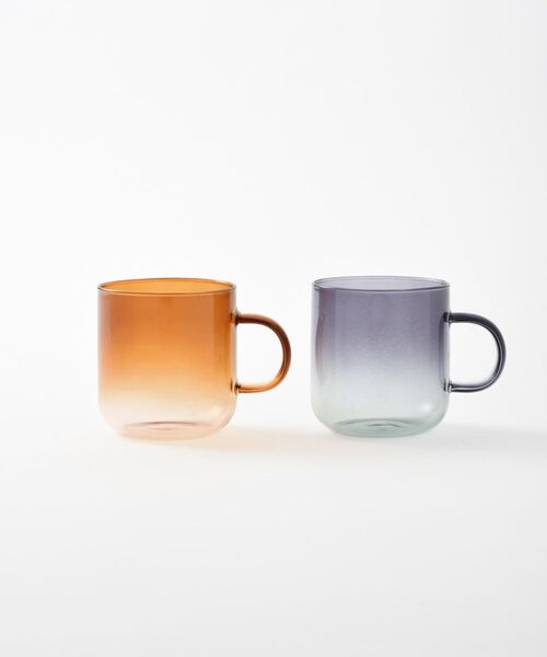 BRUNO(ブルーノ)の「BRUNO 耐熱ガラス skypattern mug ペア(グラス/マグカップ/タンブラー・レディース・パープル系その他/グリーン系その他・フリ-)」の1枚目の写真