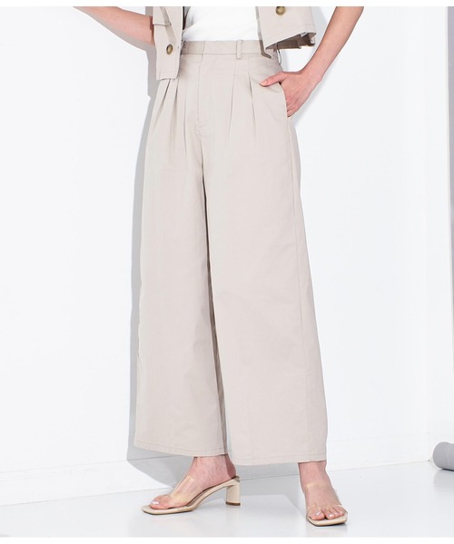 Settimissimo（セッティミッシモ）の「2タック ストレートパンツ（その他パンツ・レディース・ネイビー/ベージュ・FREE）」の3枚目の写真