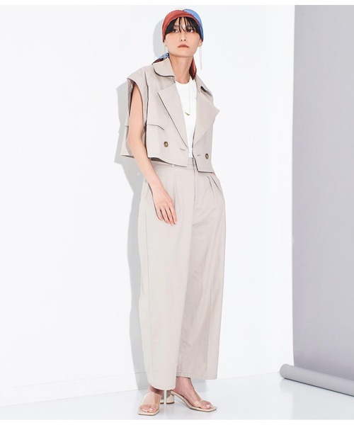 Settimissimo（セッティミッシモ）の「2タック ストレートパンツ（その他パンツ・レディース・ネイビー/ベージュ・FREE）」の6枚目の写真