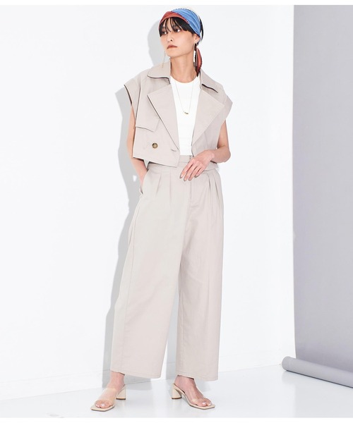 Settimissimo（セッティミッシモ）の「2タック ストレートパンツ（その他パンツ・レディース・ネイビー/ベージュ・FREE）」の5枚目の写真